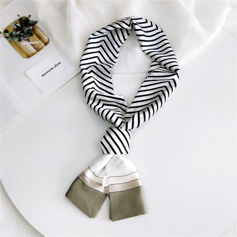 New Scarves Silk Scarves Women'S Spring And Autumn Season Long Decorative Professional Scarves Summer Thin Styles Paired With Shirts Stylish