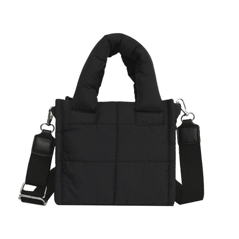 Versatile Lightweight Puffer Tote Bag Large Capacity Casual Quilted Crossbody Bag Down Cotton Bag For Women