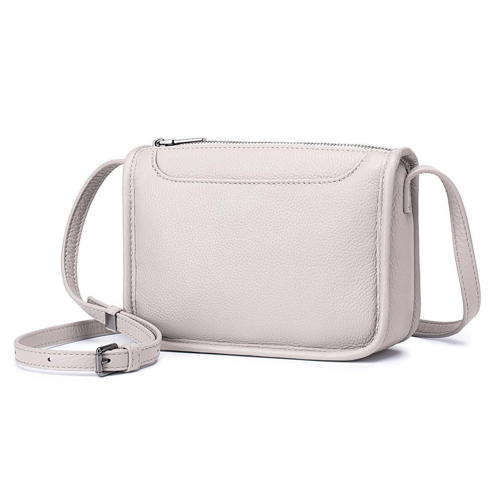 First Layer Cowhide Fashion Messenger Women's Bag Large Capacity Versatile Women's Shoulder Bag Commuter Portable Small Square Bag