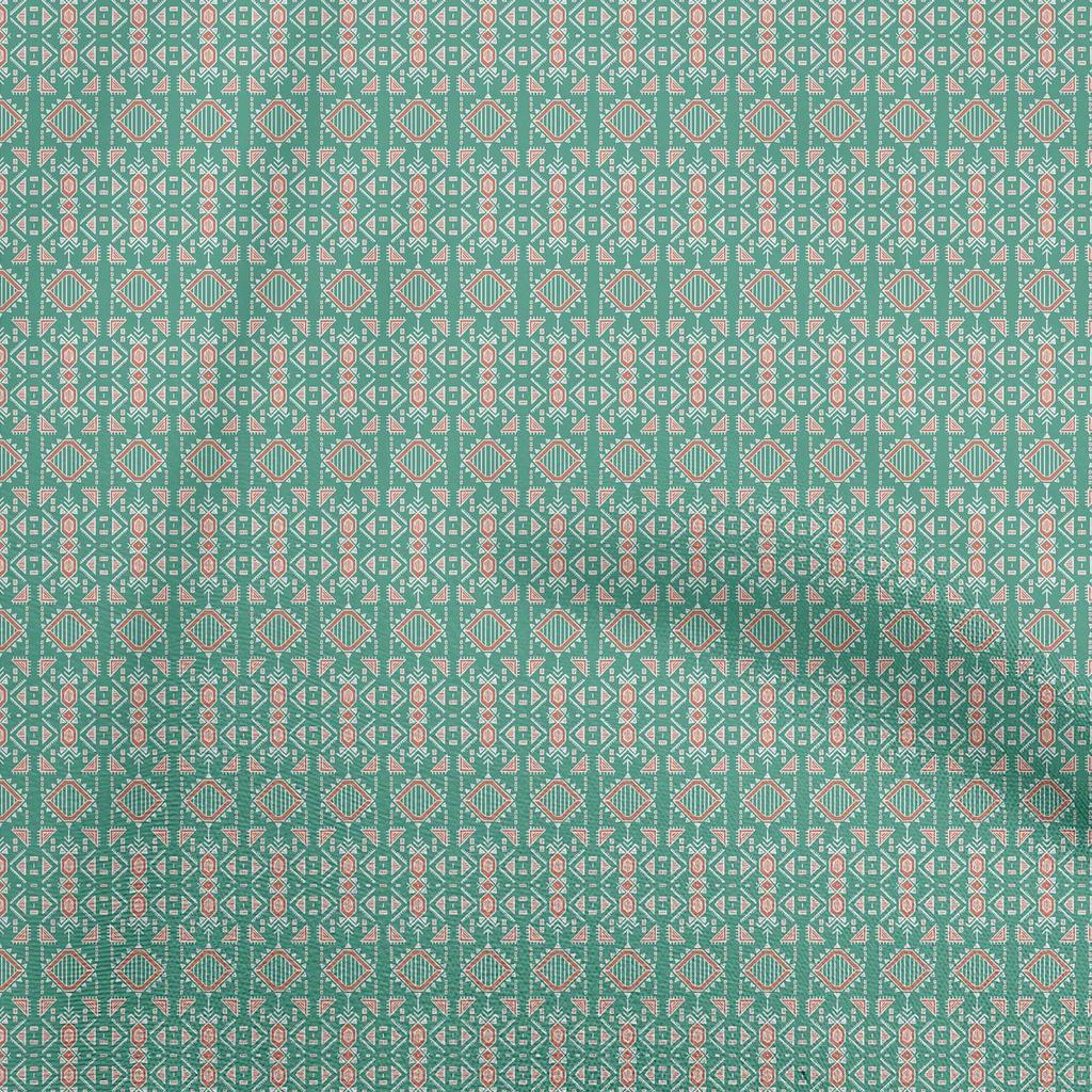 oneOone Cotton Flex Dark Magenta Fabric Geometric Craft Projects Decor Fabric Printed By The Yard 40 Inch
