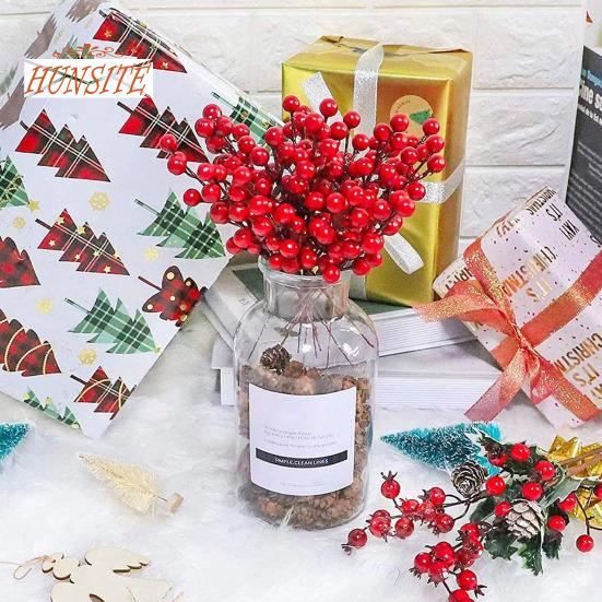 10/30 шт. имитация ягод многоразовые яркие цветные красные ягоды рождественские украшения