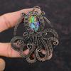 Fiesta Kingman Turquoise Pendant Copper Wire Wrapped Gemstone Pendant Multi Copper Turquoise Pendant Handmade Octopus Pendant Copper Jewelry