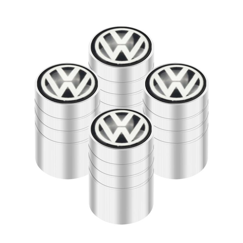 For VW 4Pcs Car Tire Valve caps Car Sticker for VW Volkswagen Passat Golf Polo Touran Accessories YHBE-V487 EM1
