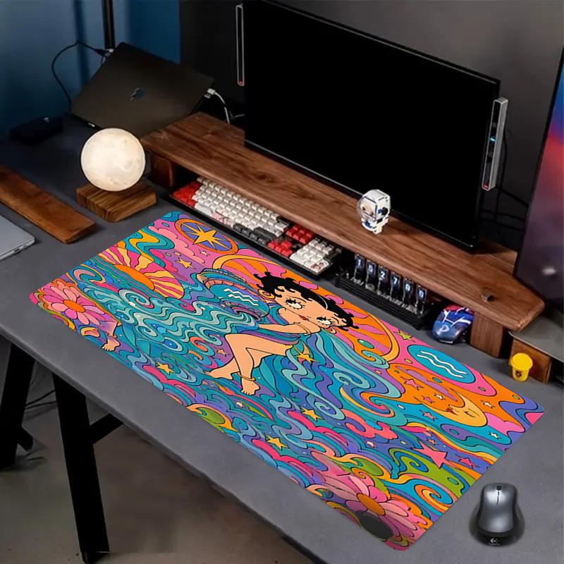 doll Print Mouse Pad, Anti‑Slip Desktop keyboard Mat, for PC Laptop Gaming Working Daily Use, Cool Festival Surprise Gift