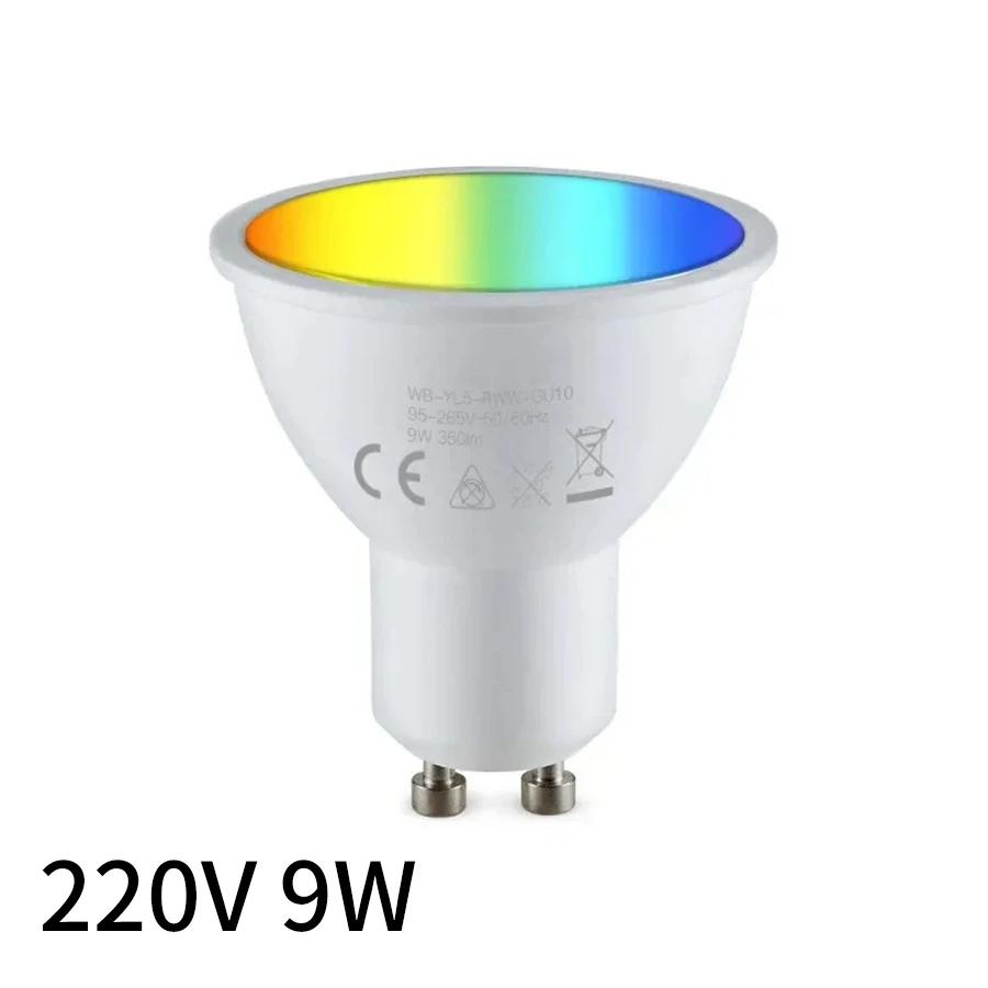 Tuya Smart Wifi GU10 LED Bulb Dimmable Spotlight RGBCW Lamp 5W 7W 9W Smart Life APP Voice Control Alexa Google Home AC 220V 110V