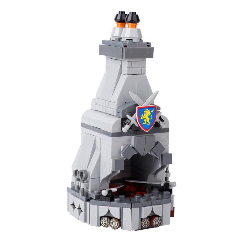 MOC Средневековые военные строительные блоки солдаты фигурки аксессуары костер палатка транспорт повозка боевой конь оружие кирпичи игрушка