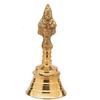 Brass Pooja Bell (4 inch_Hanuman, Gold) Same Item Is Also Described In Buddhist Bells
