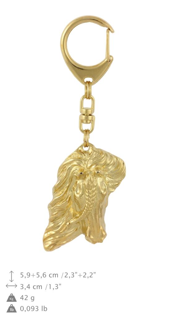 Bay Horse – Gilded key ring with horse, handbag decoration – Design 01 | Art-Dog