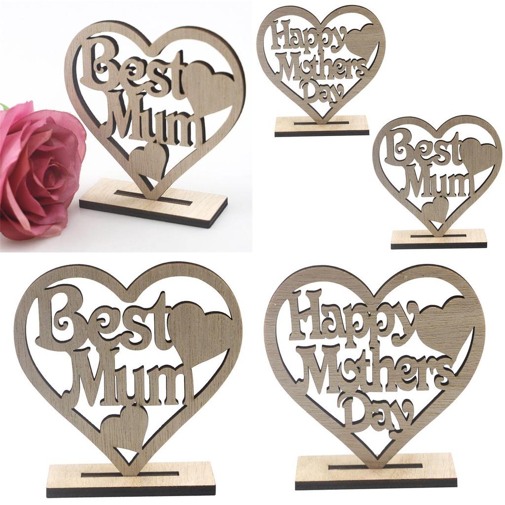 Beautifully Crafted Wooden Heart Plaque Perfect Happy Mothers Day Gift Decor