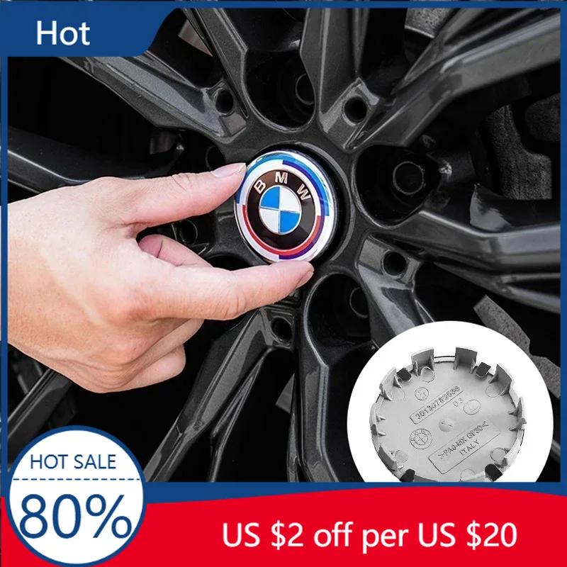 New Hots E60 4pcs 68mm Car Wheel Center Cap Logo Hub Badge Rims Cover For BMW E46 E38 E60 E90 E93 F20 F30 X3 X5 Blue White Blac