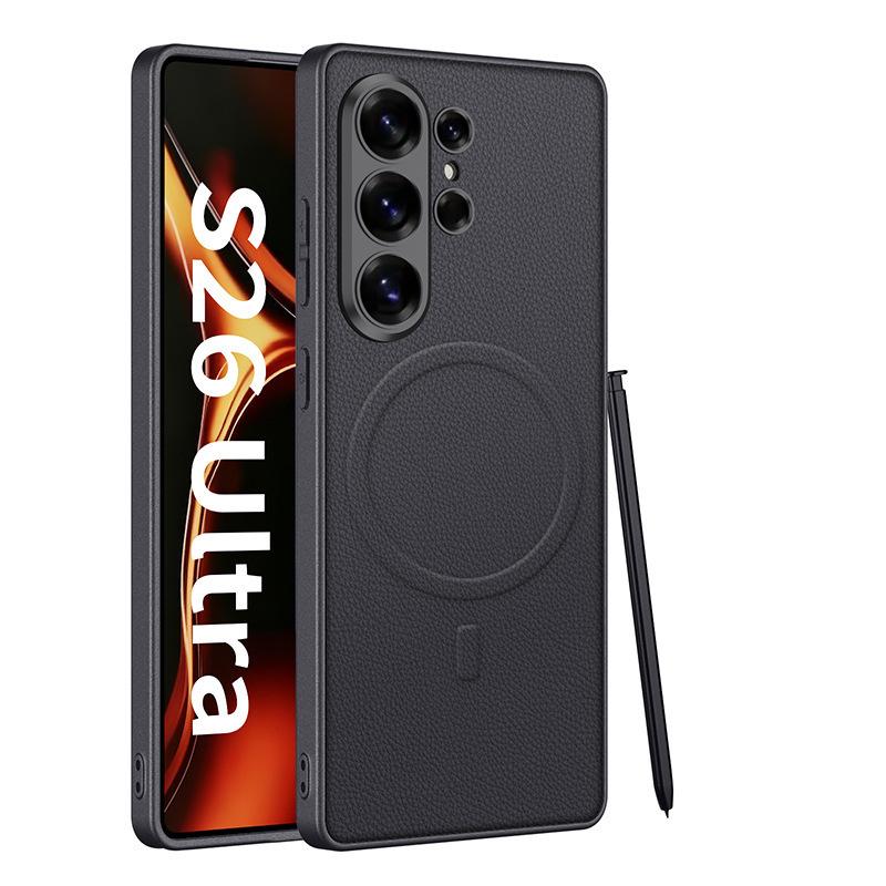 Применимо к чехлу для мобильного телефона Samsung S11Ultra 11/11ultra со встроенной магнитной беспроводной зарядкой S11U простой кожаный чехол