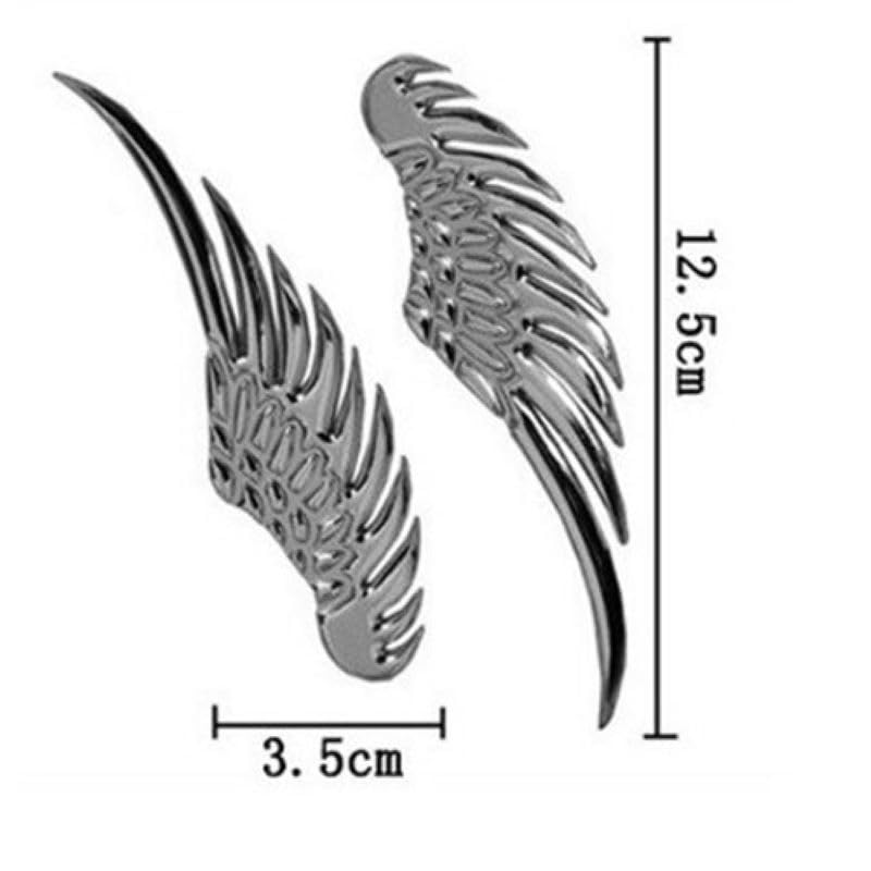 Универсальная 3D наклейка-эмблема на крыло для автомобилей, крутая, 3D металлический логотип, велосипед, стильная наклейка, наклейка, спорт, гонки, набор из 2 штук (Золото)