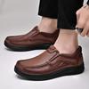 Мужские повседневные туфли из натуральной кожи, слипоны, пружинные, с мягкой подошвой, износостойкие, дизайнерские, на плоской подошве, мужские мокасины