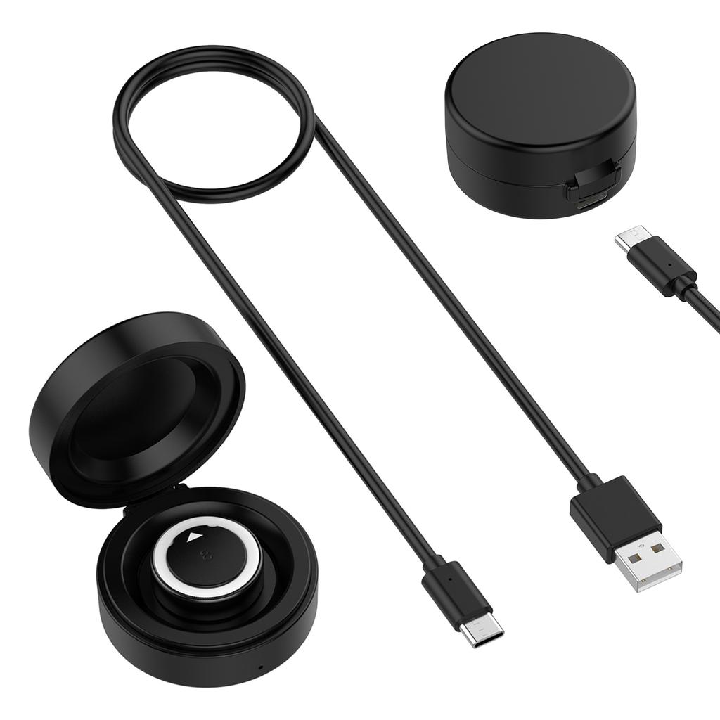 Беспроводной умный кольцевой зарядный кейс для Oura Ring Gen 4, зарядная станция, портативный зарядный бокс с USB-C кабелем, зарядный кейс