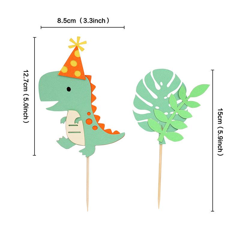 Милый мультяшный динозавр лист торт украшение детский динозавр торт украшение баннер набор подарок на день детей украшения для вечеринки