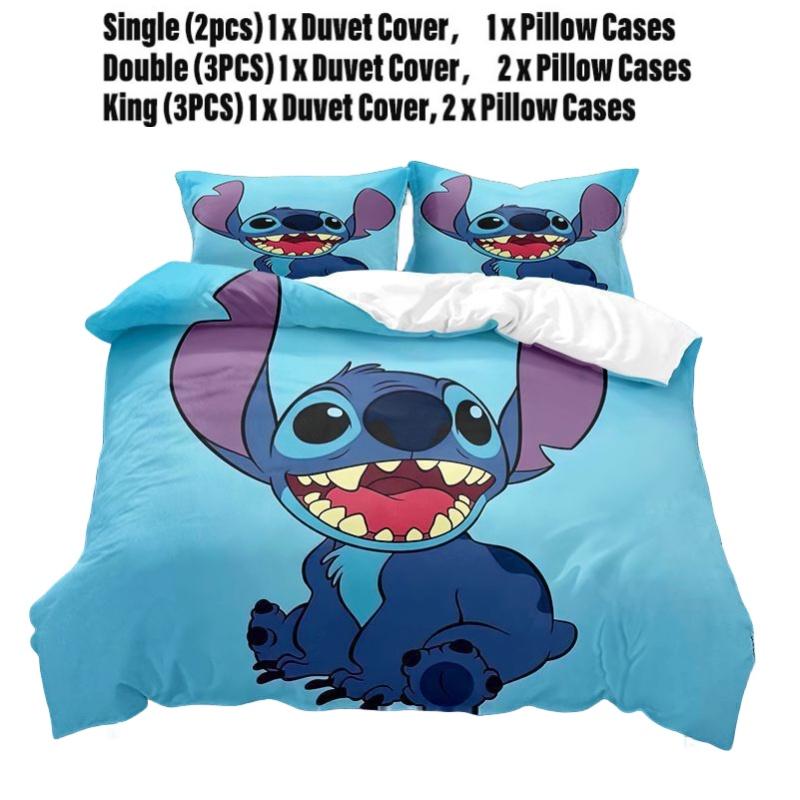Постельный комплект с цифровой печатью серии Stitch из двух или трех предметов в современном и простом стиле
