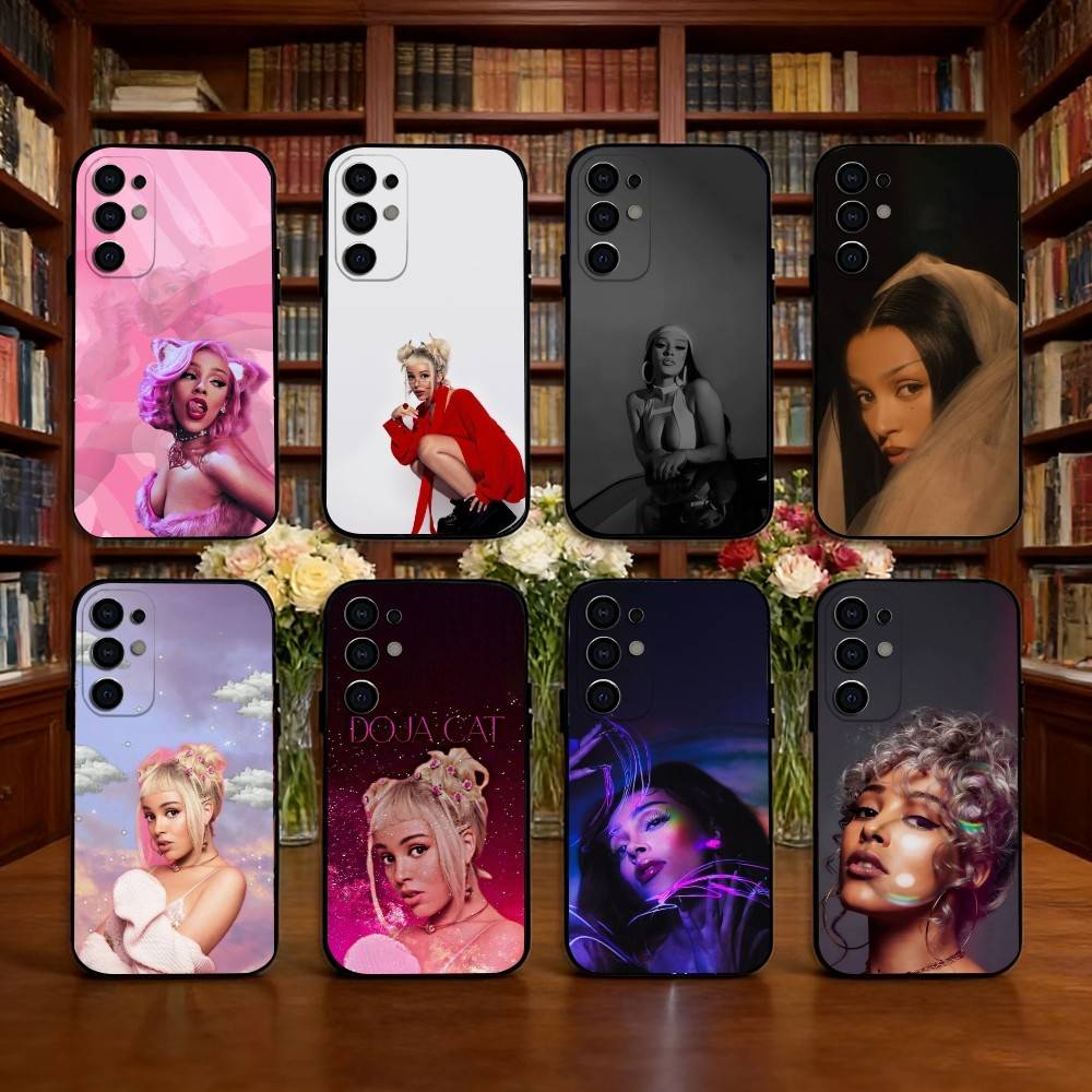 D-DOJA Черный силиконовый мягкий чехол для телефона с кошкой для Samsung S25, S24, S21, S22, S23, S30, Ultra, S20, Plus, Fe, Lite