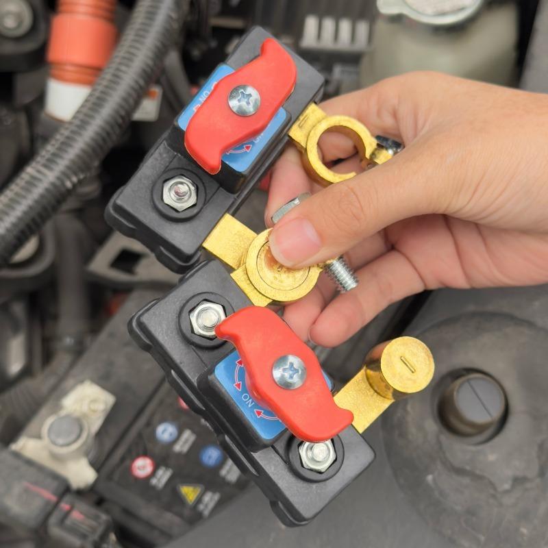 Universal Car Battery Terminal Switch 12V 24V Quick Cut-off Disconnect Isolator Auto Manual Power Saver for RV Truck Marine