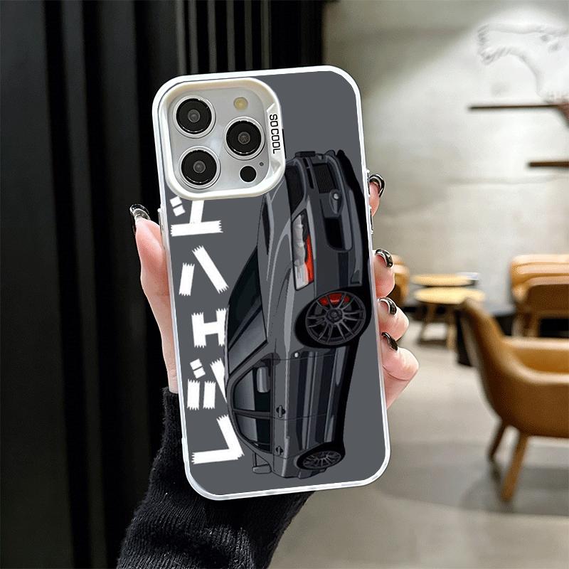 Мягкий чехол для телефона JDM Tokyo Drift Sports Car для iPhone 15 16 17 Pro Max 17Air 16E 14 Plus 13 12 Mini Ударопрочный чехол Задняя крышка