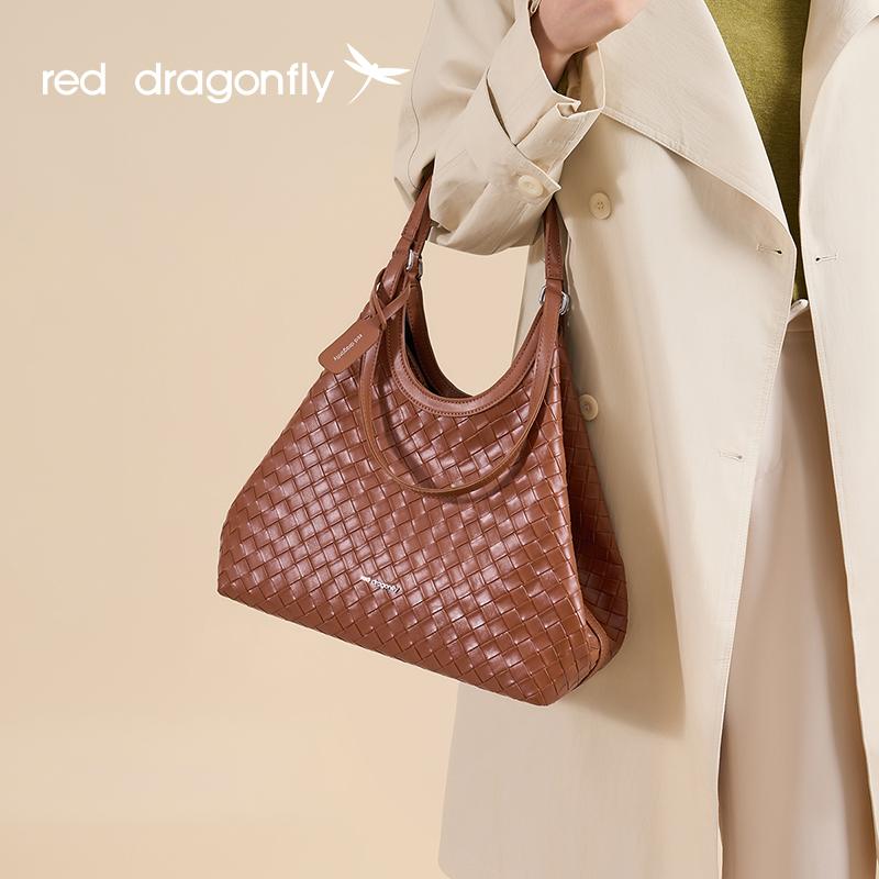 Red Dragonfly Fashion New Large Capacity Tote Bag Versatile Underarm Bag Commuter Bag