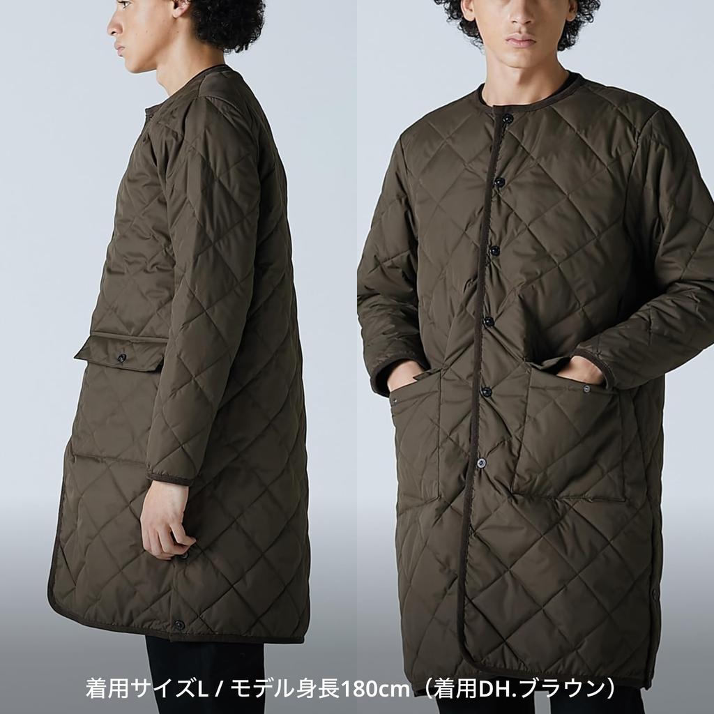 Taion Unisex Piping Crew Neck Long Down Coat 1042CI-LONG