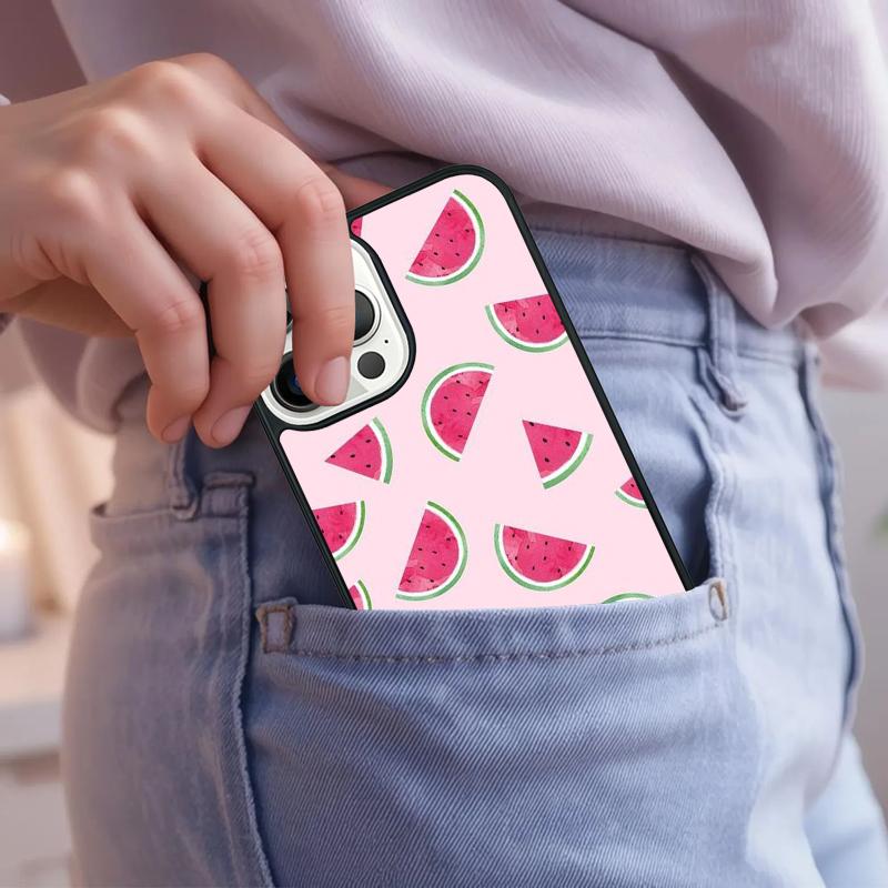 Cute Fruit Patterned Phone Case For iPhone 17 Air 15 16e 14 13 Pro Max Coque 12 11 Pro Max PLUS cover