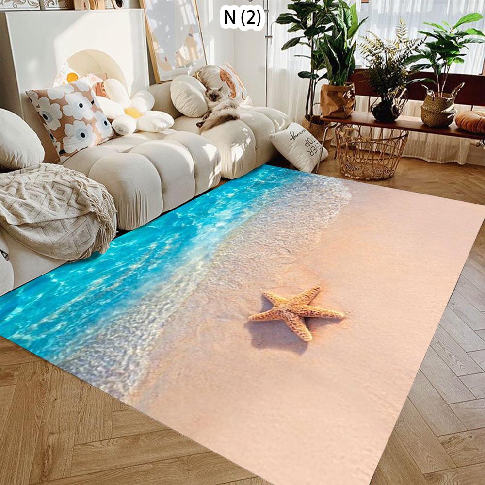 Веселый HD Летний Прибрежный Пляжный Ковер для Гостиной Дивана Мягкий Декор Коврики Ковер для Спальни Кухонный Коврик для Кофейного Столика Ковер для Прихожей