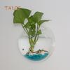 Creative Wall Mounted Clear Acrylic Round Fish Tank Flower Pot Vase Home Decor Decoration