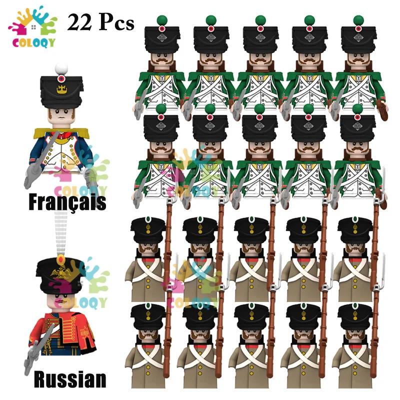 Kids Toys 22Pcs/10Pcs Napoleonic Wars Military Soldier Building Blocks Imperial Navy Figures Toys For Kids Birthday Gifts