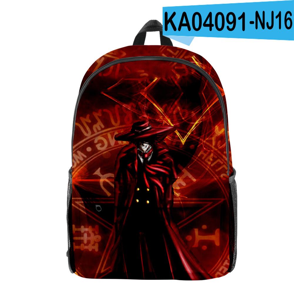 Классический Новый Забавный Крутой Hellsing зрачок Рюкзак для книг Тетрадь Рюкзаки 3D Печать Оксфорд Водонепроницаемый Рюкзаки для путешествий для мальчиков/девочек