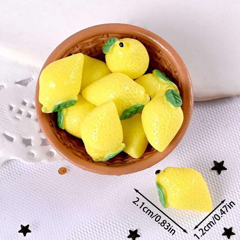 10PCS/Bag Miniature Simulation Fruit Dollhouse Toy Mini Cute Fruit Model Jewelry DIY Accessories Micro Landscape Ornaments Gifts