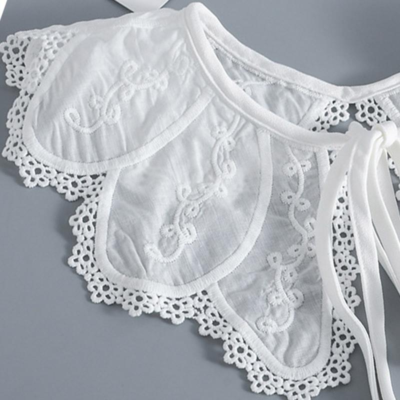 False Collar Dickey Collar Embroidery Collar Venise Lace Up Neckline Easy To Wear Detachable Collar Women