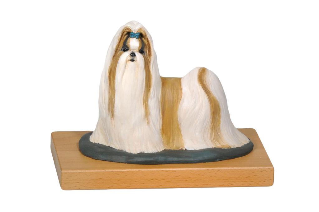 Shih Tzu, Chrysanthemum Dog - Painted Figurine, Statue, Figure, Made by the Artist, Brand Art-Dog