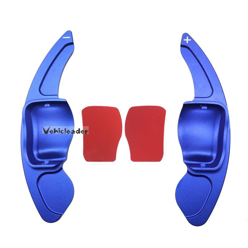 2Pces Steering Wheel DSG Paddle Shifters Extension Aluminum Alloy For VW Tiguan Golf 6 MK5 MK6 Jetta GTI R20 R36 6R CC Scirocco