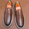 Мода Новый Тренд Мужские Черные Коричневые Лакированные Кожаные Повседневные Туфли Мужские Лоферы для Ходьбы Кроссовки Tenis Masculino Zapatos Hombre