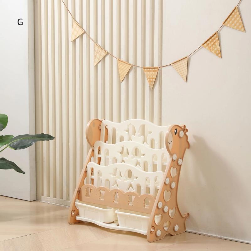 Children'S Bookcase Storage Integrated Simple Floor Baby Picture Book Rack Plastic Children'S Book Toy Rack