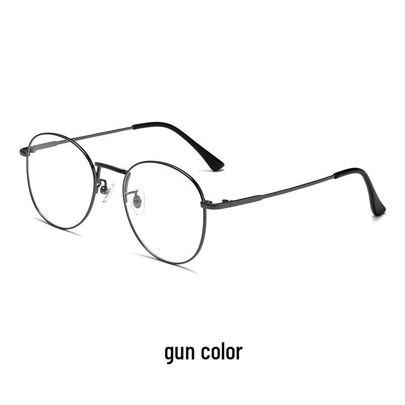 Женские ультралегкие ретро овальные металлические очки с полуободковой оправой и технологией защиты от синего света