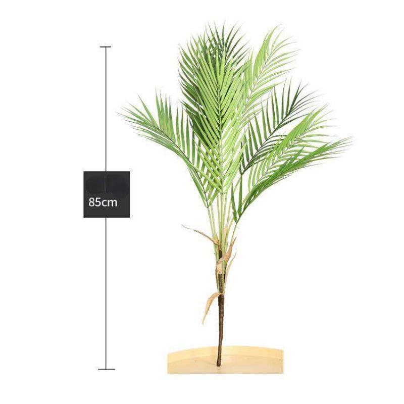 1 шт., 9 листьев на куст, 33,4 дюйма, высокий искусственный пальмовый лист, зеленый пластиковый пальмовый завод, домашний декор, декоративный цветок, искусственное растение