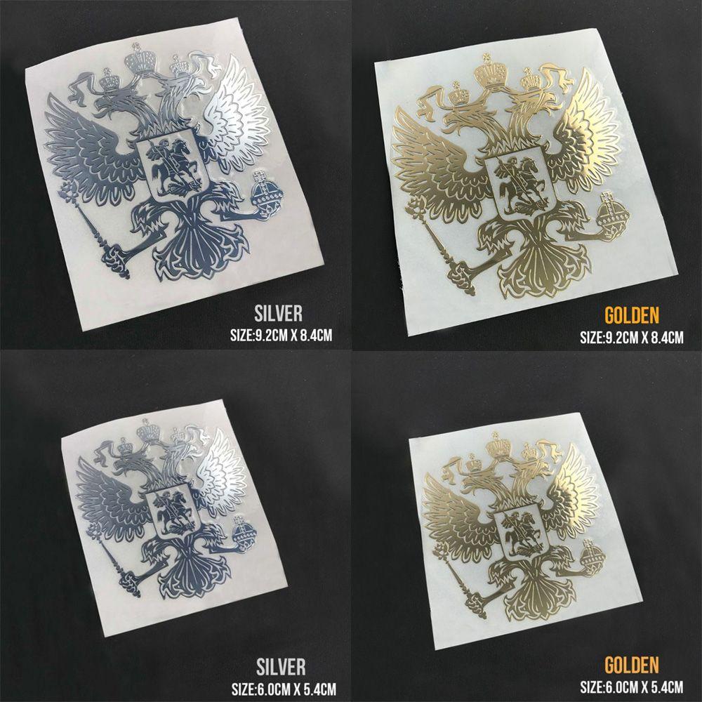 Sticker Auto Decals Car Stickers Federation Eagle Emblem Nickel Metal Coat of Arms of Russia