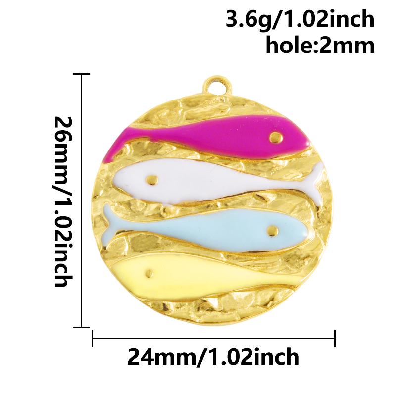 2pcs Red Lobster Crab Coral Real Gold Plated Stainless Steel Enamel Charm For Jewelry Making Supplies DIY Beach Necklace Pendant