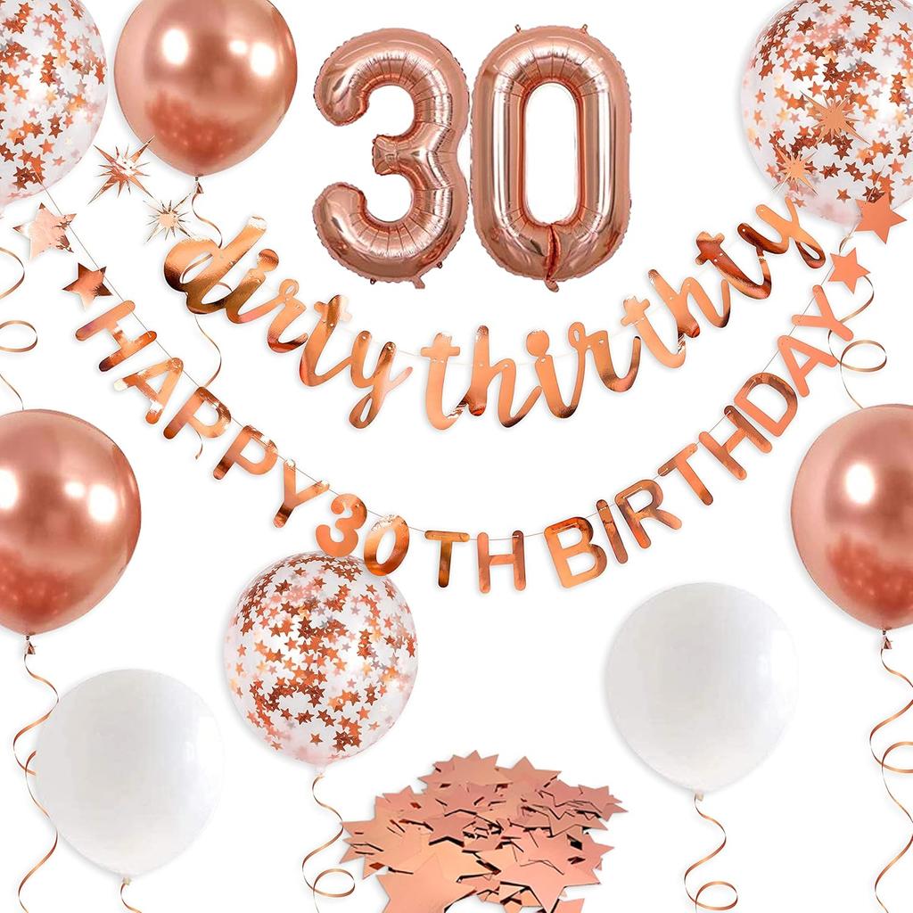 Rose Gold Fifty & Fabulous Happy 50th Birthday Banner Garland Foil Balloon 50 for Womens 50th Birthday Decorations Hanging 50 and Fabulous Cheers to