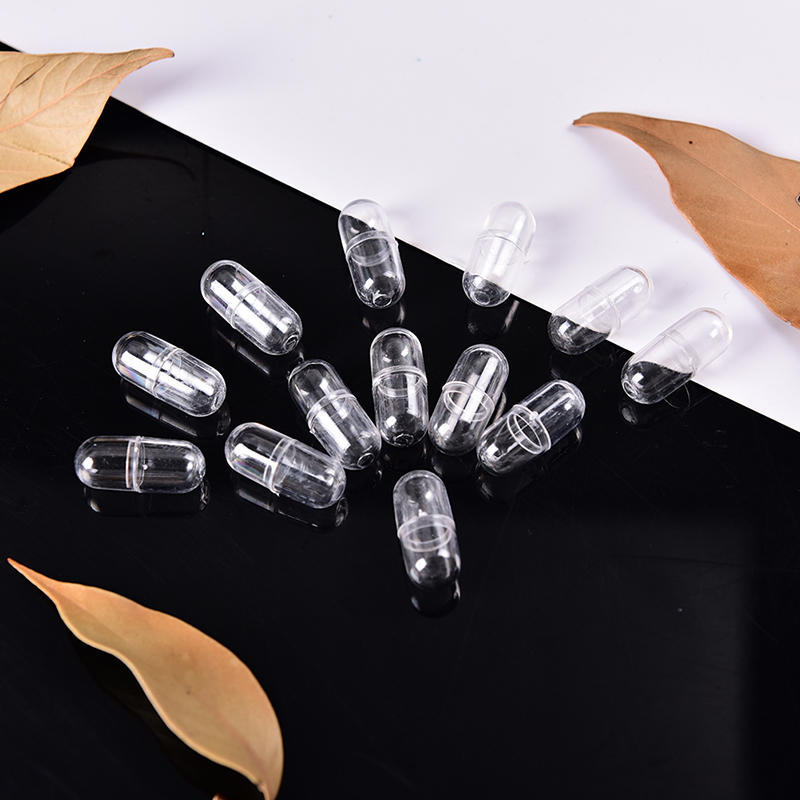 20Pcs Empty Gelatin 0# Capsules Transparent Clear Color Gel Caps Vogue