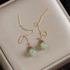 Minsheng Hetian Jade & Garnet Earrings: New 2022 Light Luxury, Cold Style, Simple Design