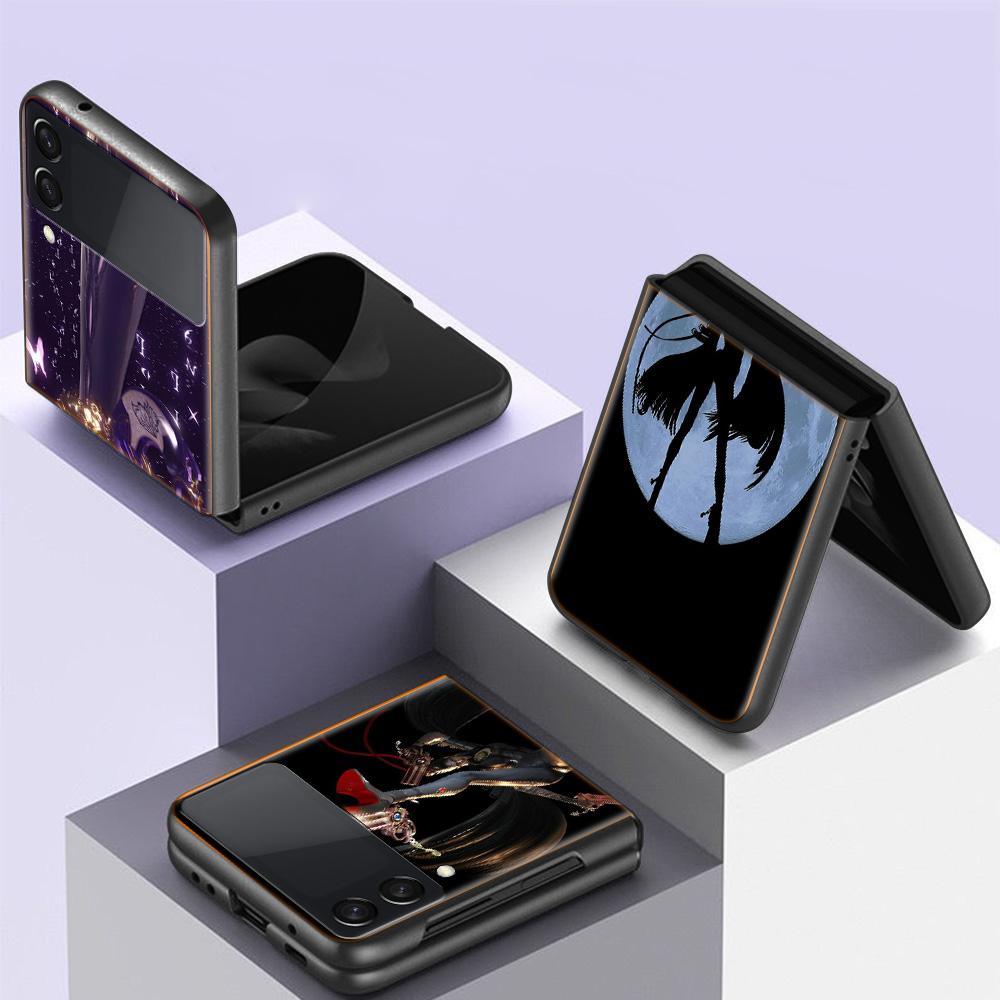 Чехол для телефона Bayonetta для Samsung Z Flip 6 7 5G Z Flip 5 Galaxy Z Flip 3 4 5G ZFlip Ударопрочный Жесткий Чехол TPU PC Coque Capa Мягкий