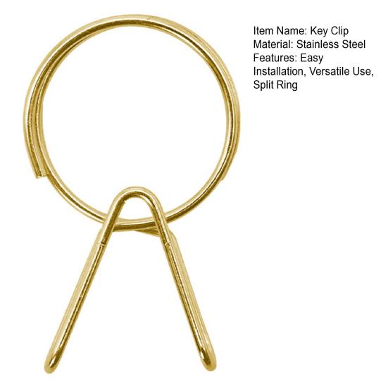 1/2 шт. Зажим для ключей из нержавеющей стали, конструкция зажима, легкая установка, разъемное кольцо