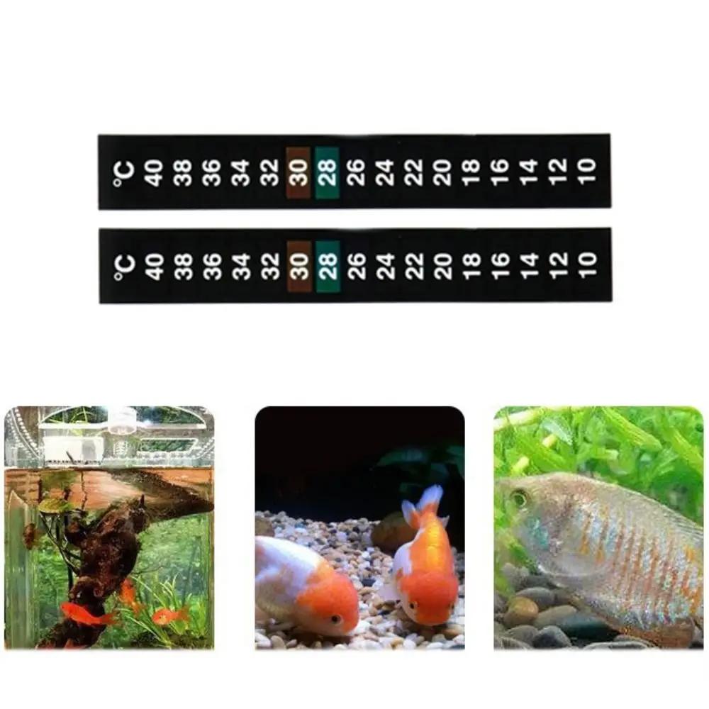 1-5 шт. Аквариумный аквариум Полоска Наклейка-термометр с изменением цвета Самоклеящаяся Липкая Наклейка с двойной шкалой Инструменты для измерения температуры