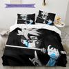 Постельное белье с узором из аниме Наруто, Домашний декор, Подарок на день рождения (1 пододеяльник + 2 наволочки, без наполнителя)