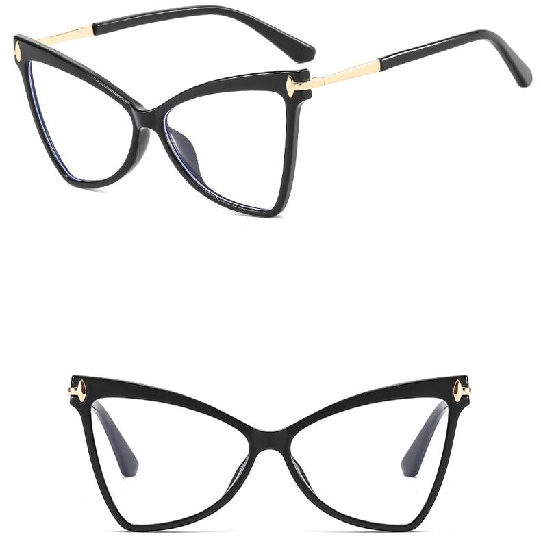 Женская оправа для очков «Бабочка», треугольная, модная, с индивидуальностью, в стиле ретро, классическая, из TR90, большая оправа, простые очки EMA