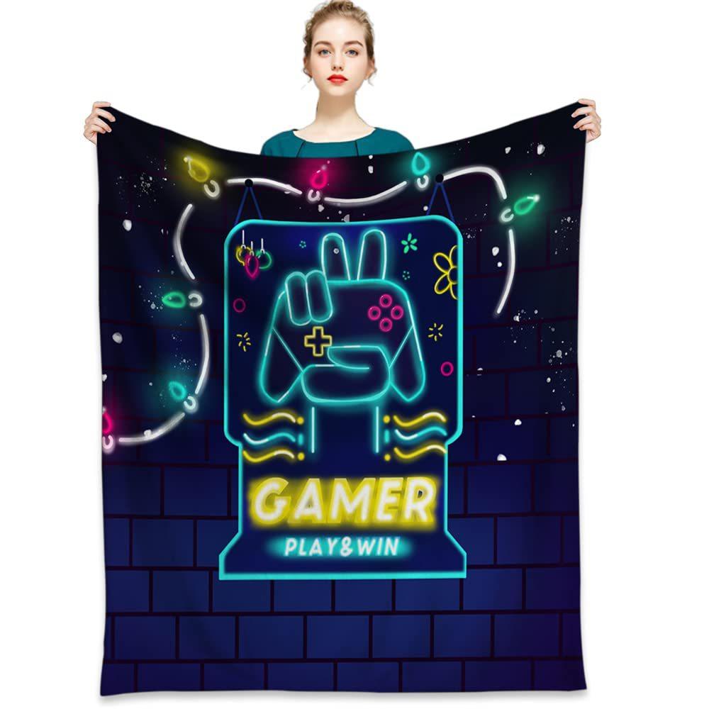 Gamepad Flannel Blanket Sofa Blanket Print Blanket Teen Boy Blanket