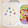 Children'S Sensory Tray Table Game Wooden Tile Parent-Child Interaction Montessori Early Education Toys Kids Toys Educational